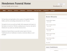 Tablet Screenshot of hendersonfuneral.net
